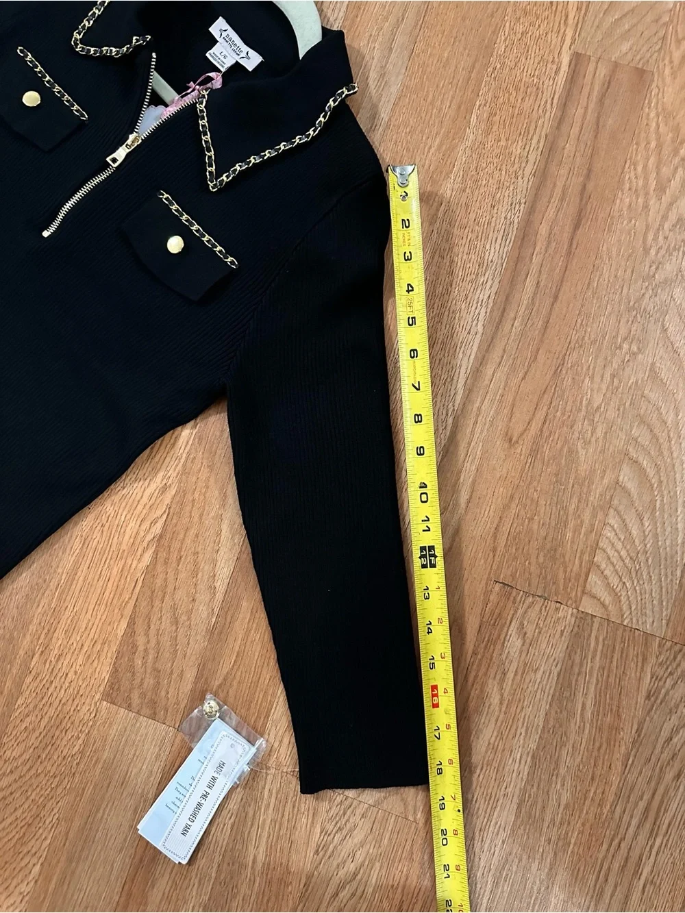 Nannette black ribbed